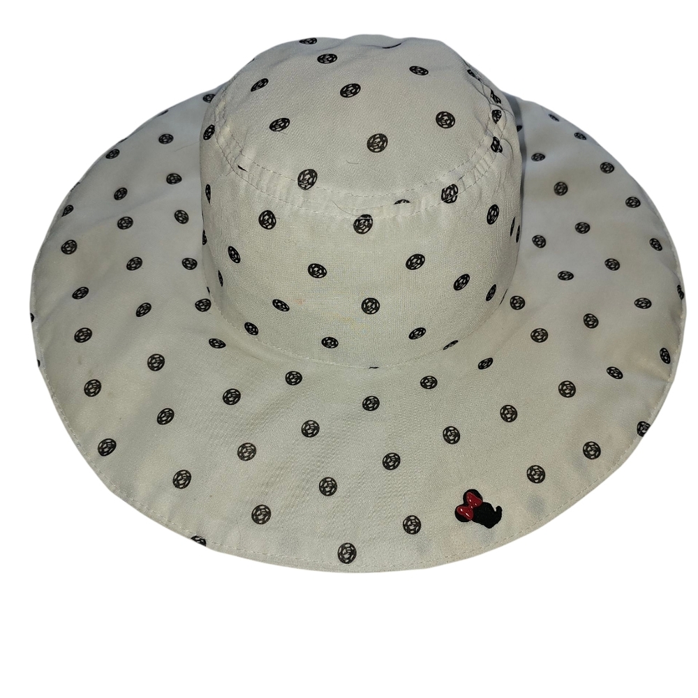 Disney Parks Authentic Original Sun Hat Minnie Polka Dot Crushable Washable